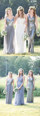 Boho Bridesmaid Dresses, Gray Bridesmaid Dresses, Sequin Bridesmaid Dresses, Country Style Bridesmaid Dresses,Fs054-Dolly Gown
