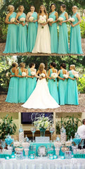 Tiffany Blue Bridesmaid Dresses Long Bridesmaid Dresses Long One Shoulder Bridesmaid Dresses,FS076
