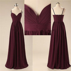 Chiffon Burgundy Bridesmaid Dresses Long Cheap under 100,FS080-Dolly Gown