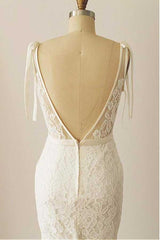 Vintage Lace See Though V neck Sheath Wedding Dress Lace Bridal Gown,GDC1268