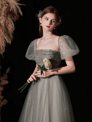 Glitter Dark Grey Princess Ball Gown Prom Dress - DollyGown