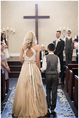 Halter Boho Rustic Modern Two Piece Wedding Dress,Affordable Unique Bridal Separates,20082554-Dolly Gown