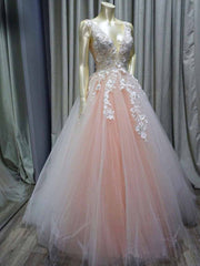 Lavender Tulle Princess Plunge V neck Formal Dress Puffy Prom Dress,GDC1289-Dolly Gown