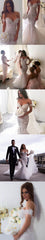 Luxury Mermaid Off The Shoulder Tulle Bottom Lace Wedding Dress GDC1126-Dolly Gown