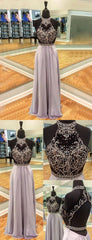 Wedding Guest Dress Long Formal Dress Halter Prom Dress Robe De Soiree,MA011