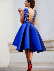 Royal Blue Short Prom Dress Blue Homecoming Dress Short Formal Dresses,MA027-Dolly Gown