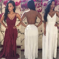 Backless Prom Dress,Backless Evening Dress,Boho Prom Dress,Robe De Soiree,MA029-Dolly Gown