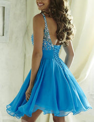 Blue Prom Dress,Short Prom Dress,Short Homecoming Dress,Sweet 16 Dress,MA063-Dolly Gown