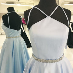 Pale Light Blue Prom Dress Ball Gown Prom Dress Long Disney Prom Dress MA171-Dolly Gown