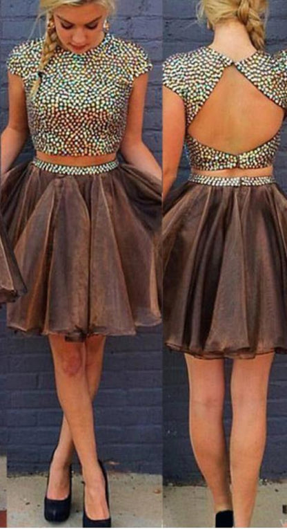 2 Pieces Homecoming Dress,Freshmen Prom Dress, Prom Dress For Teens,MA180 - DollyGown