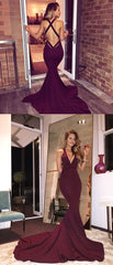 Mermaid Prom Dress,Burgundy Prom Dress,Long Prom Dress,Fit And Flare Prom Dress,MA184-Dolly Gown