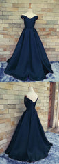 Navy Blue Prom Dress Ball Gown Prom Dress Long Prom Dress Off Shoulders 2021 Prom Dress MA190-Dolly Gown