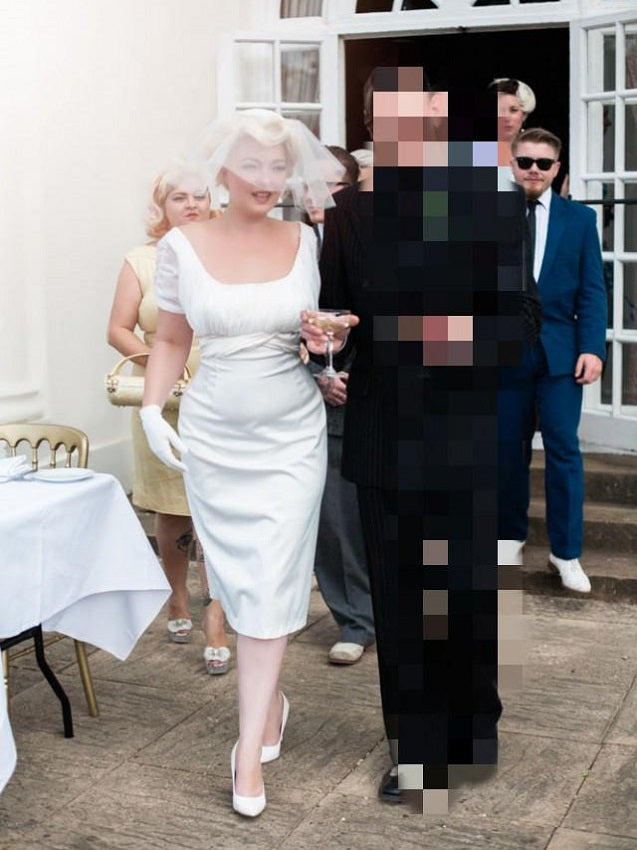 Marilyn Monroe Wedding Dress Vintage Short Sheath Wedding Dress 20110229-Dolly Gown