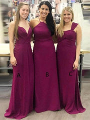 Maroon Burgundy Long Mismatched Bridesmaid Dresses robes de demoiselle d'honneur GDC1021-Dolly Gown