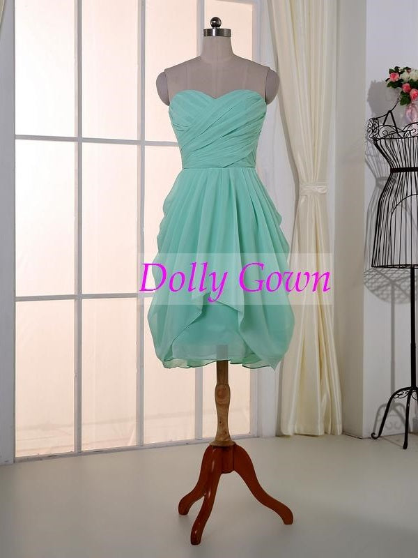 Mint Short Bridesmaid Dresses Mint Bridesmaid Dresses Summer Strapless Bridesmaid Dresses 1Q1A0712-Dolly Gown