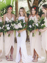Mixed Boho Beach Summer Beige Bridesmaid Dresses