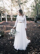 Modest Long Sleeve Wedding Dress Wedding Tulle Skirt and Top Bridal Separates 20082223-Dolly Gown