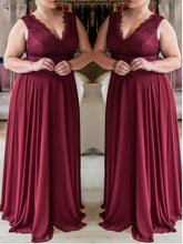 Modest Chiffon Burgundy Plus Size Prom Dress Long Chiffon Prom Dress GDC1176-Dolly Gown