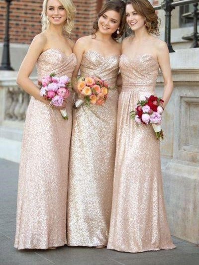 Nude Bridesmaid Dresses Sequin Bridesmaid Dresses Long Bridesmaid Dresses Nude FS097-Dolly Gown