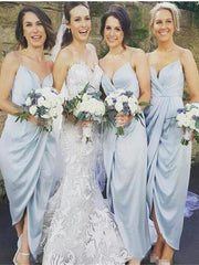 Pale Blue Boho Summer Chiffon Bridesmaid Dresses Bohemian Bridesmaid Dresses GDC1293-Dolly Gown