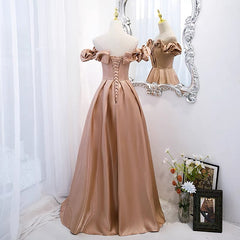 Princess Champagne Ball Gown Prom Dress - DollyGown