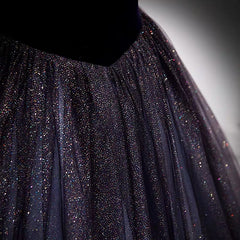 Princess Glitter Prom Dress with Bubble Sleeves - DollyGown