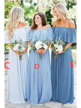 Refined Fall Chiffon Boho Off The Shoulder Bridesmaid Dresses Long Summer Bridesmaid Dresses,GDC1167-Dolly Gown