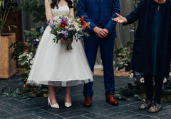 Rockabilly Strapless Vintage inspired 1950s Style Polka Dot Wedding Dress,GDC1517-Dolly Gown