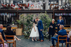 Rockabilly Strapless Vintage inspired 1950s Style Polka Dot Wedding Dress,GDC1517-Dolly Gown