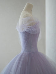 Romantic Lavender Tulle Short Wedding Dress - DollyGown