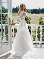 Romantic Tulle Custom Made Backless Wedding Dress with Sleeves,Robe De Mariee,GDC1090-Dolly Gown