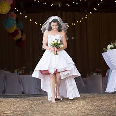Rustic Country Sweetheart High Low Wedding Dress,20101614-Dolly Gown