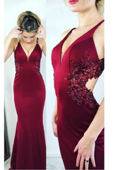 Shop Red Mermaid Prom Dress with Delicate Lace Appliques at Waist,GDC1348-Dolly Gown