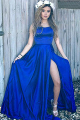 Shop Royal Blue Low Back Long Prom Dress Simple&Elegant,Robe de Bal Bleu,GDC1022-Dolly Gown