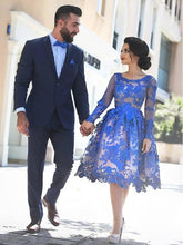 Short Royal Blue Homecoming Dress Lace Homecoming Dress Short Prom Dress SSD001