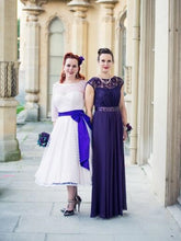 Short Vintage Wedding Dress Polka Dot Wedding Dress Tea Length Wedding Dress,WS027