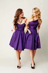 Short Purple Bridesmaid Dresses Mismatches Bridesmaid Dresses,GDC1013
