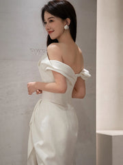 Simple Ankle Length Vintage Wedding Dress - DollyGown