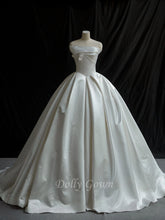 Ball Gown Silk Duchess Satin Wedding Dress - DollyGown