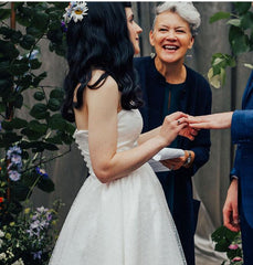 Strapless Rockabilly Polka Dot Tea Length 1950s Retro Short Vintage Wedding Ddress,20101601