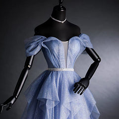 Strapless Sparkly Lavender Prom Dress -DollyGown