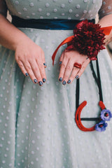 Plus Size Polka Dot Short Wedding Dress with Sleeves,20111657