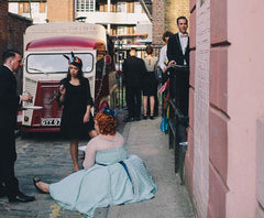 Plus Size Polka Dot Short Wedding Dress with Sleeves,20111657