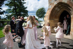 Stylish Overlap Front Loose Crop Top Wedding Dress Bridal Separates online,20082673