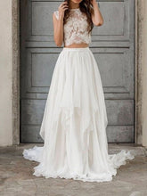 Summer Lace Top Bridal Separates Crop Top Wedding Dress - DollyGown