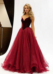 Super Stunning Princess Burgundy Ball Gown Prom Dress Ball Gown Wedding Dress,GDC1040