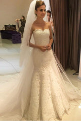 Sweetheart Mermaid Lace Bridal Gown Wedding Dress, Vestido de novia ,GDC1251