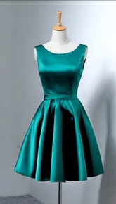 Teal Short Junior Semi Formal Dresses Homecoming Dress - DollyGown