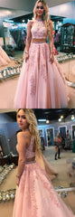 2021 Two Piece Rose Pink Grade 8 Grad Dresses Prom Dress Ball Gown GDC1009-Dolly Gown