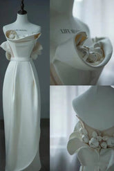 Unique Ankle Length Wedding Dress - DollyGown